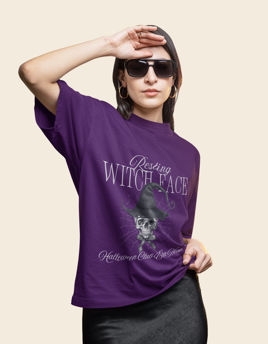 Halloween Witch Face Unisex Oversized Classic T-Shirt