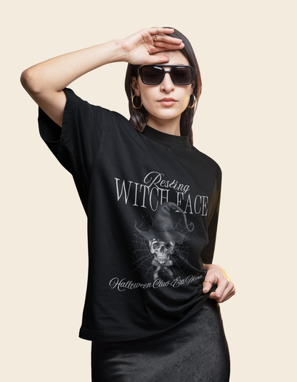 Halloween Witch Face Unisex Oversized Classic T-Shirt