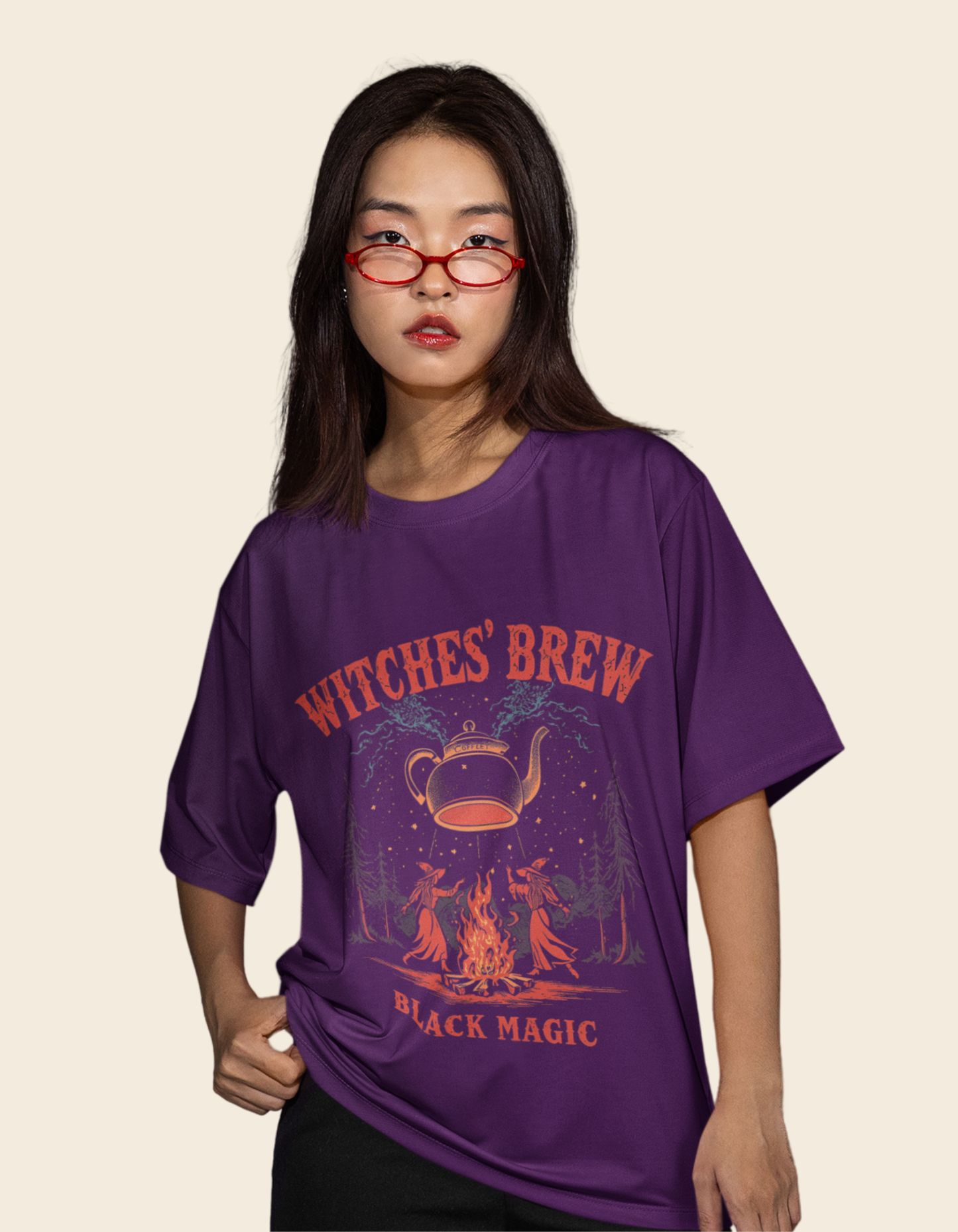 Halloween Witch Unisex Oversized Classic T-Shirt