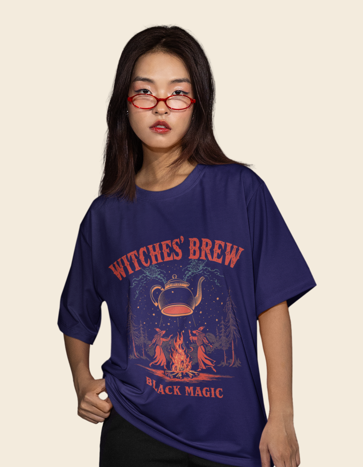 Halloween Witch Unisex Oversized Classic T-Shirt