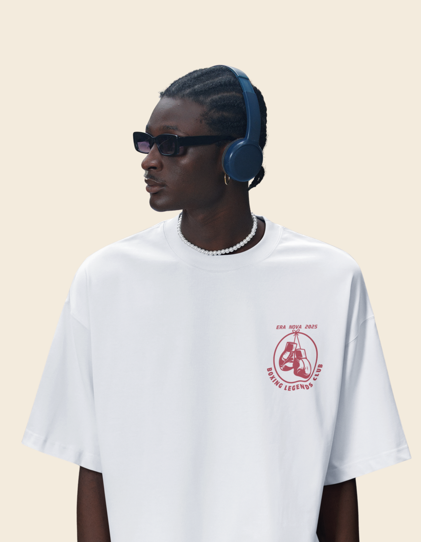 White Boxing Gym Unisex Oversized T-Shirt