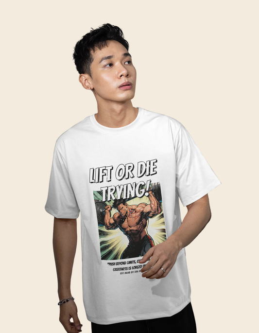 Gym Motivation White Unisex Oversized Classic T-Shirt