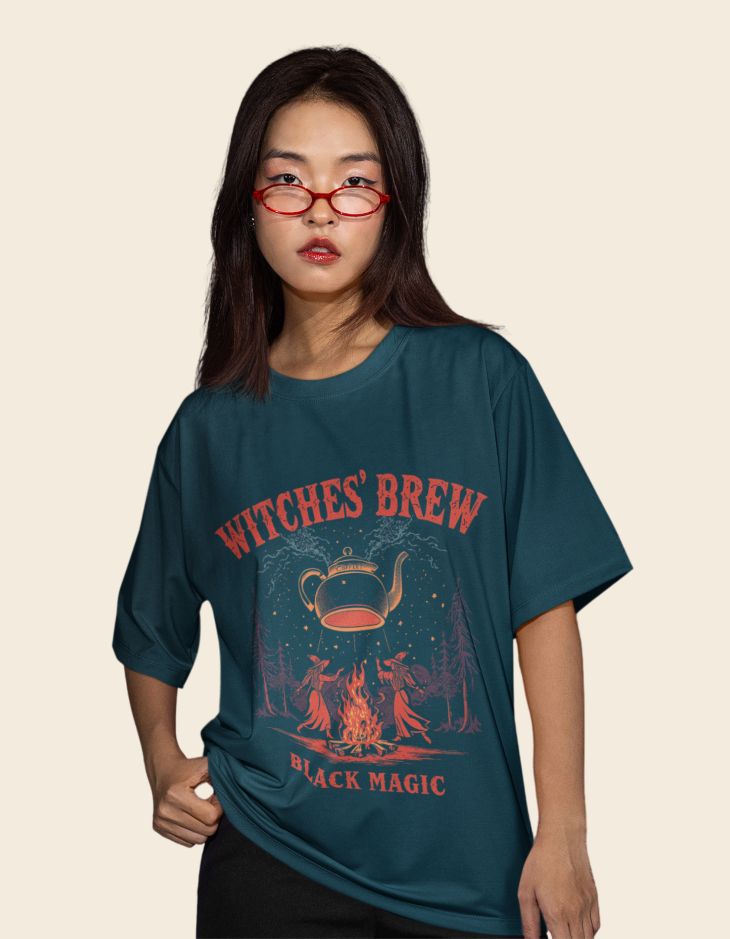 Halloween Witch Unisex Oversized Classic T-Shirt